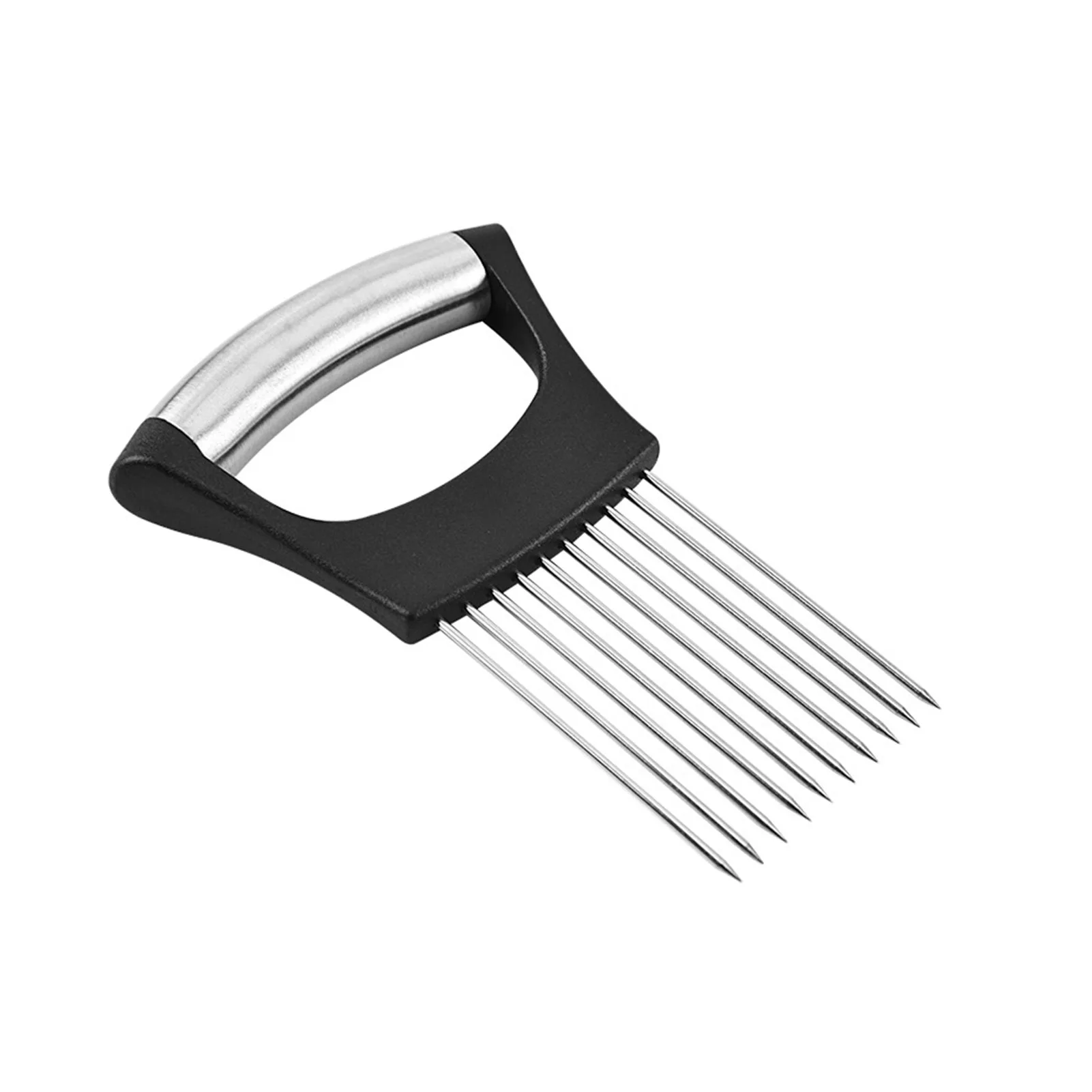 

Onion Holder Slicer Food Slice Assistant Stainless Steel Meat Fork Potato Tomato Cut Holder Kitchen Utensil Gadgets