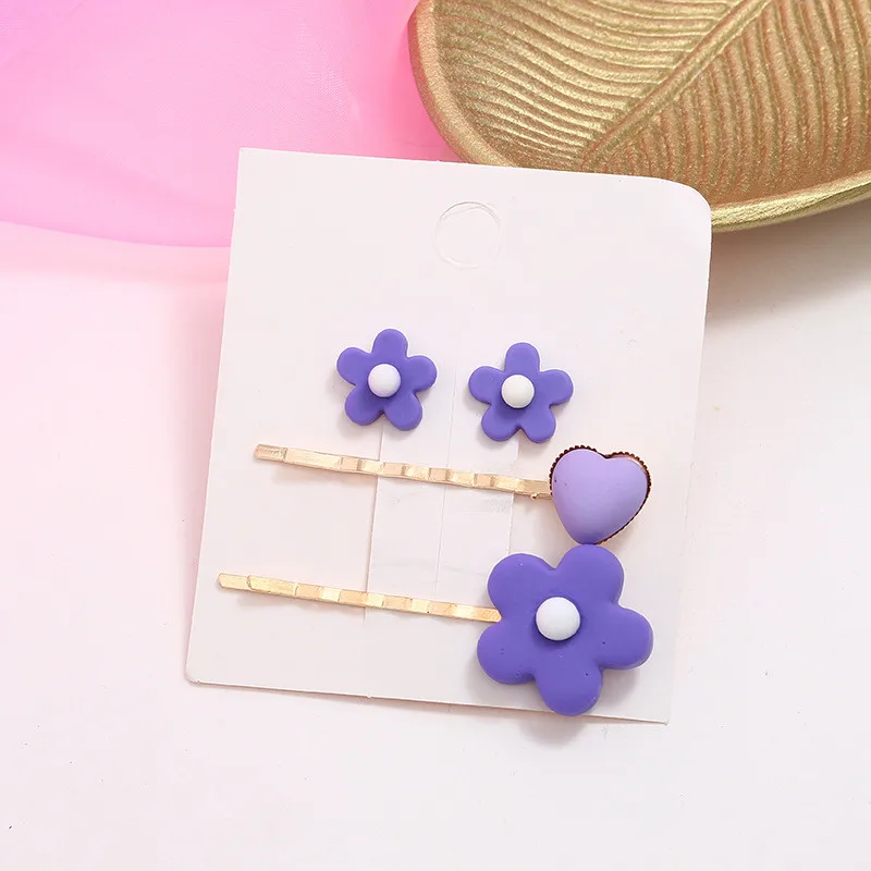 Новинка 2020 Детские милые клипсы для волос Цветные Цветочные аксессуары |