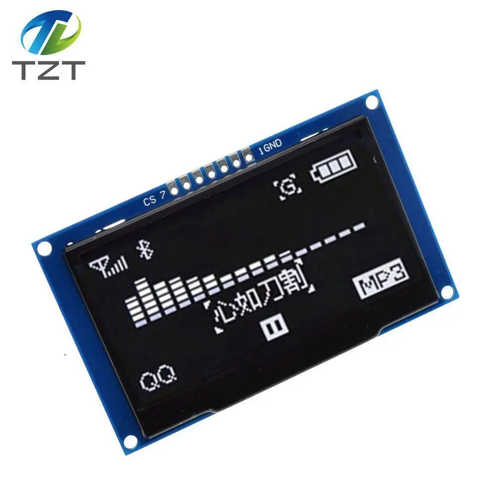TZT цифровой ЖК-экран 12864 128X64 OLED дисплей модуль C51 плата для Arduino белый SSD1309 STM32 Diy Электронный 2,4" 2,42 дюймов
