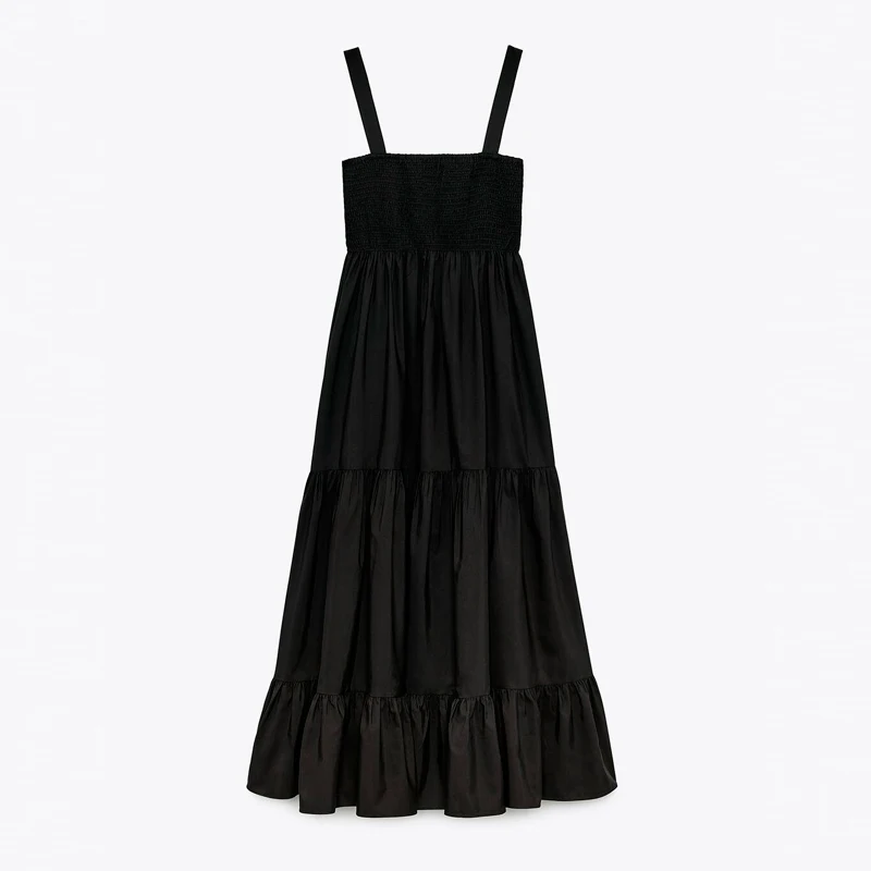 

Pop Nice Pop Summer Women Sexy Backless Midi Party Dress Female Casual Sleeveles Pink Loose Pleated beach Dresses Ladies