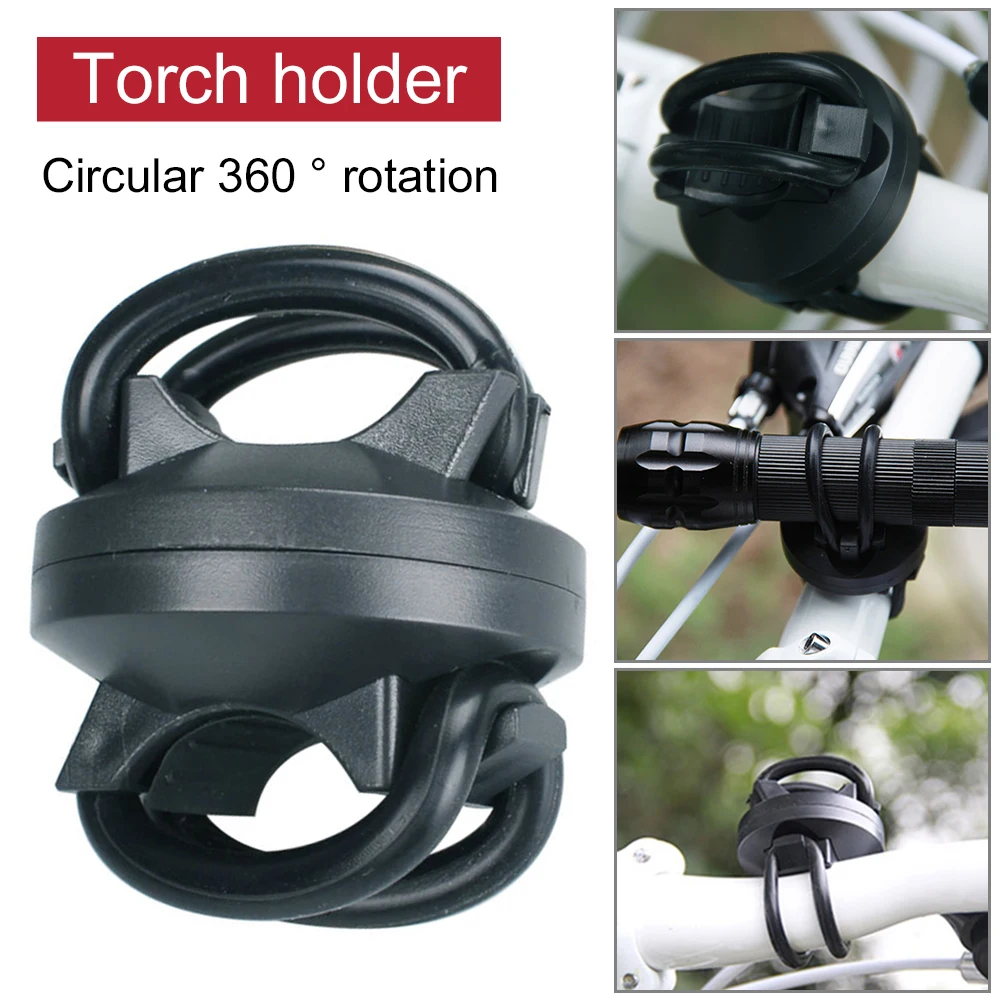 

360 градусов велосипед светодиодный фонарик держатель фонарик зажим портативный кронштейн для фонарь онаря водонепроницаемые велосипедные...
