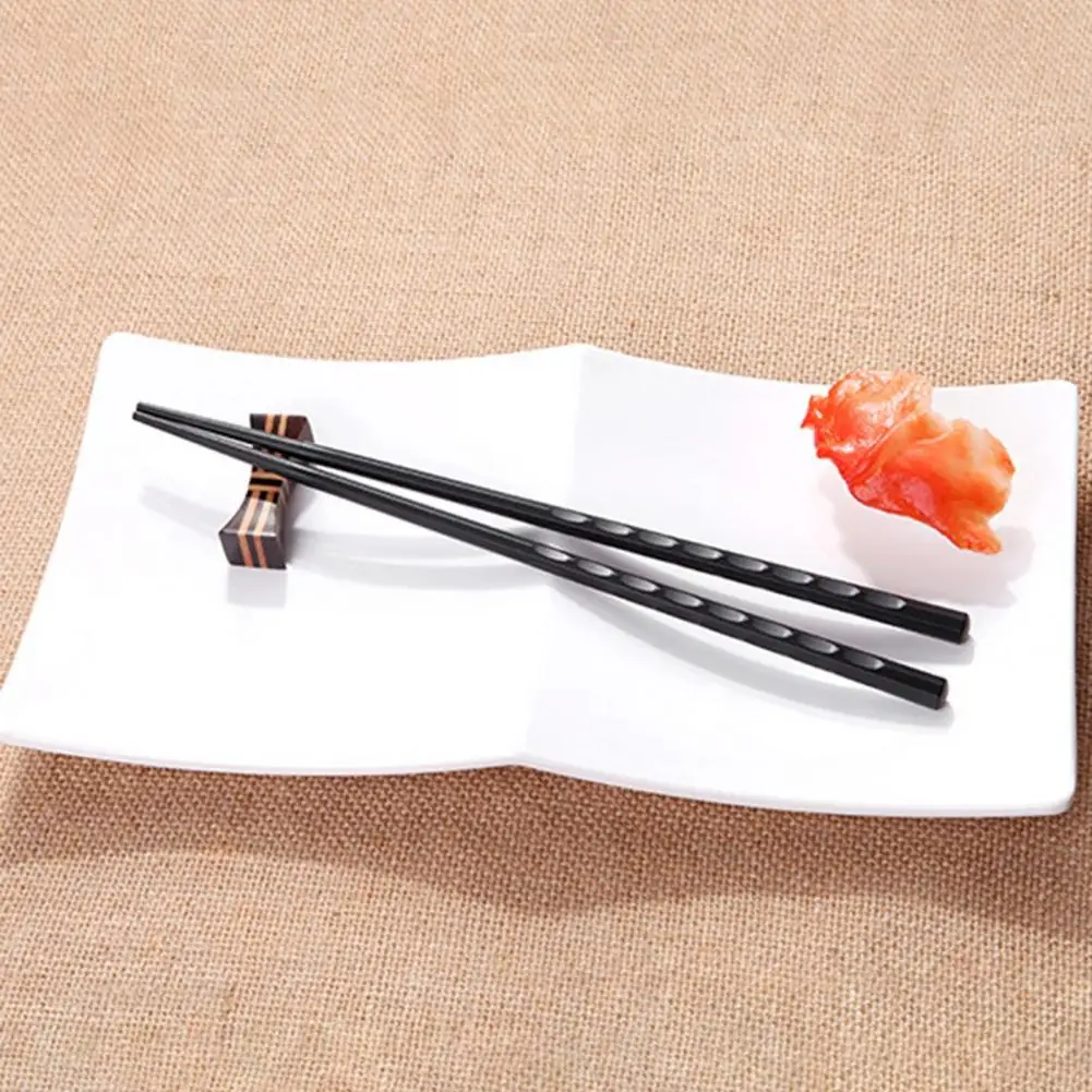 

Практичные столовые приборы из сплава для шеф-повара, 10 пар, палочки для еды черного цвета, эргономичный дизайн для столовой