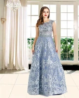 evening dresses blue luxury 2021 sequin for women party wedding prom ho1029