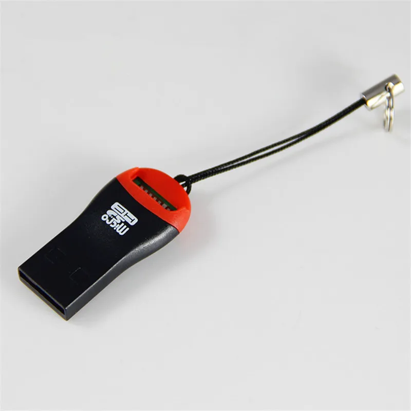 Универсальный 1 шт. USB 2,0 Micro SD TF считыватель флэш-карт памяти мини адаптер для ПК ноутбука компьютера Топ черный - Цвет: A