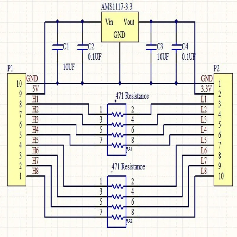 5 шт. 8CH IIC I2C преобразователь логического уровня двунаправленный Модуль & DC В до 3