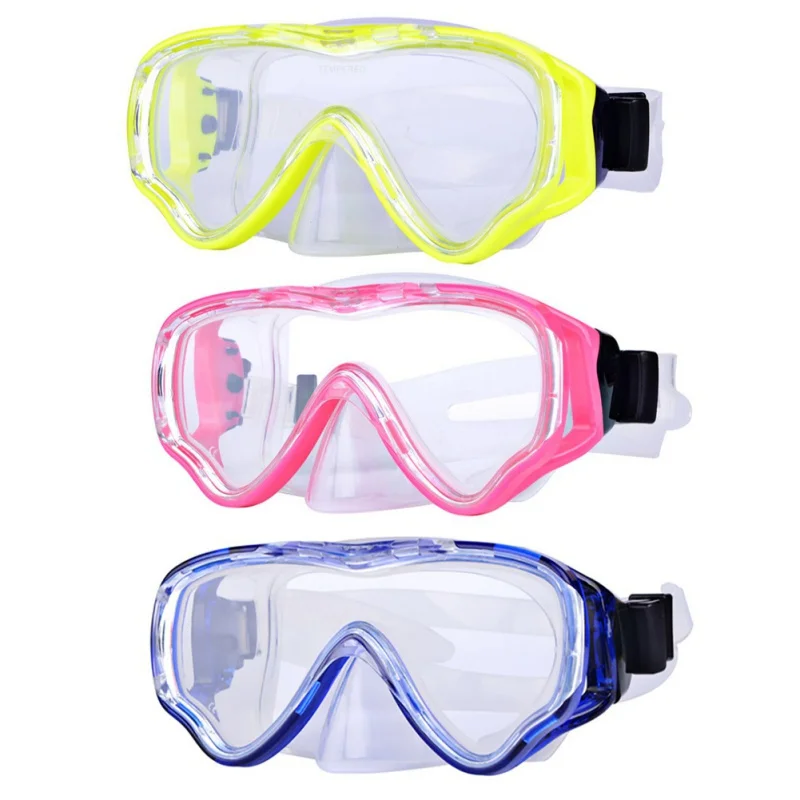 

Swiming Goggles Kids Snorkel Mask Soft Silicone Diving Mask Goggles For Adult Anti-Fog 180° Clear View Swimming Glasses