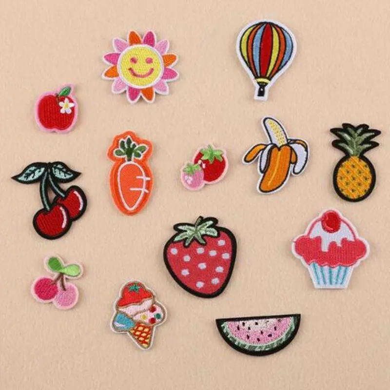 Смешанная Радуга торт пчела патч железо на пластыри мультфильм вышитые наклейки