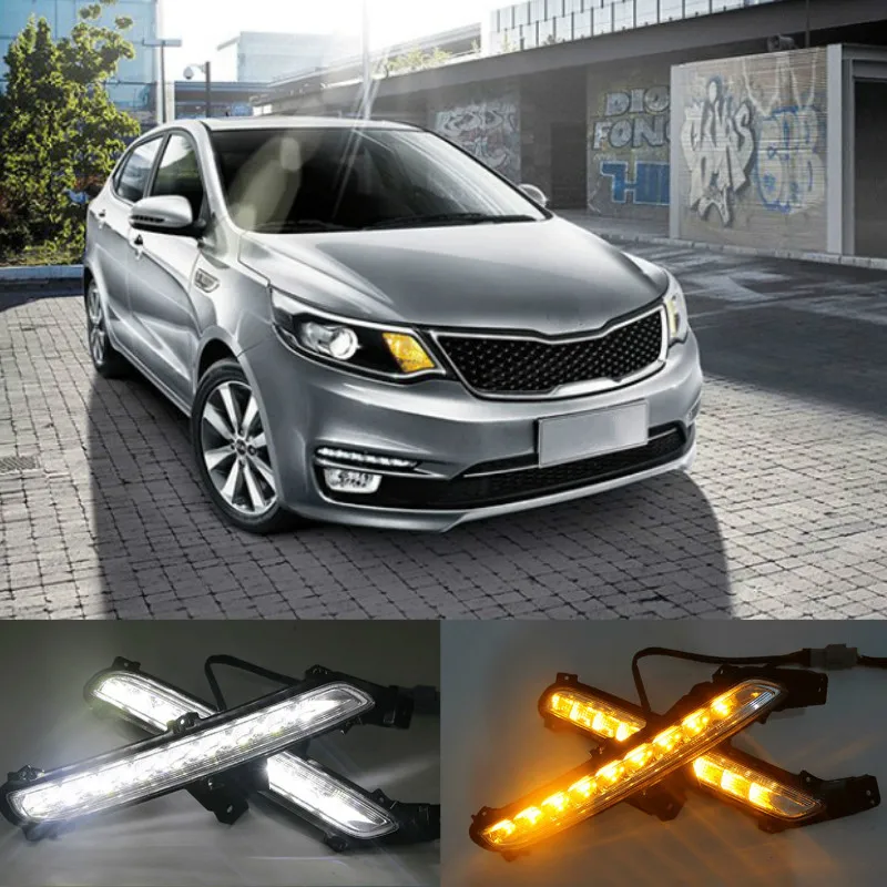 2 шт. для KIA RIO K2 2015 2016 супер яркие автомобильные Стайлинг ДХО дневные ходовые