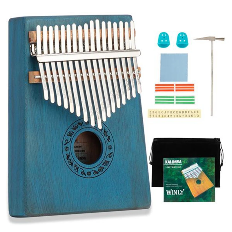 

17 Keys Kalimba Xylophone Beginner Mahogany Acacia Single Layer Thumb Finger Piano Musical Instrument Keyboard Instruments