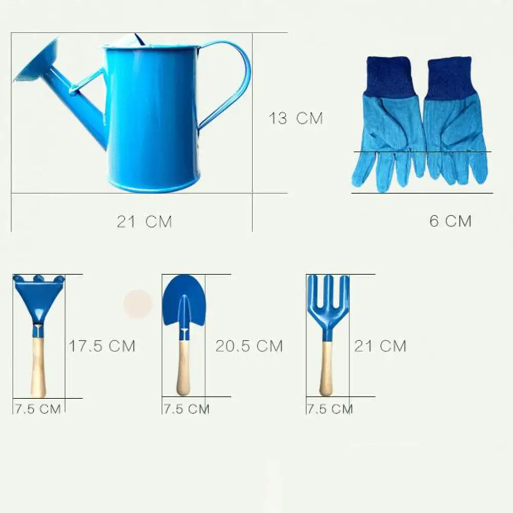 6 шт./партия детский садовый набор инструментов для посадки металлических