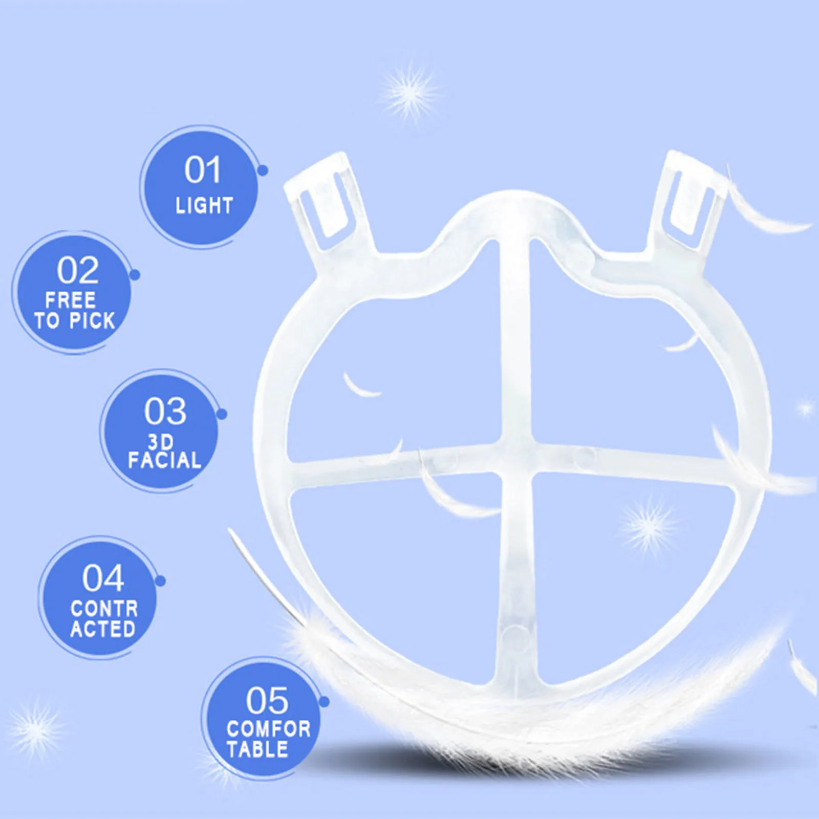 1/2 шт. 3D маска для лица держатель Поддержка с фиксирующей носовой полоса