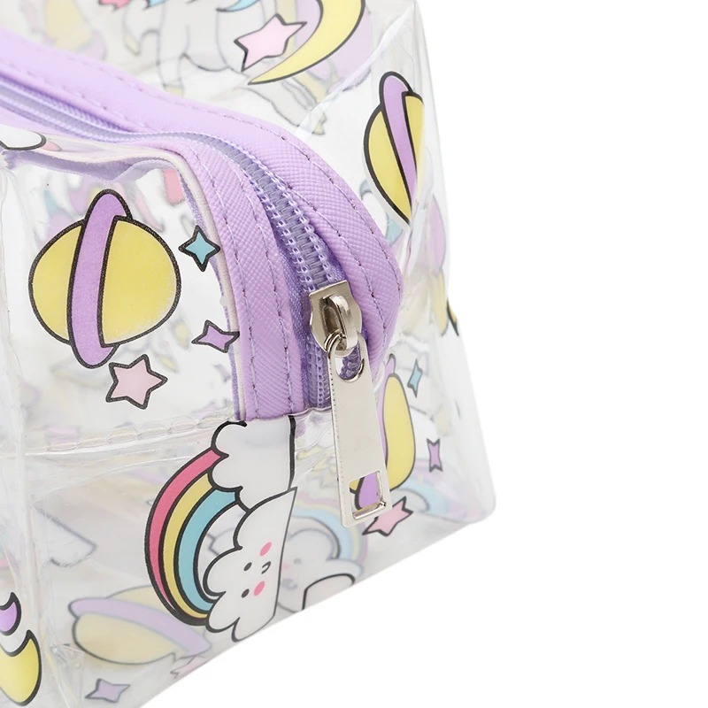 

Unicorn Transparent Makeup Bag Waterproof Zipper Toiletry Bag Women Travel Cosmetic Bags Unicorn Portable
