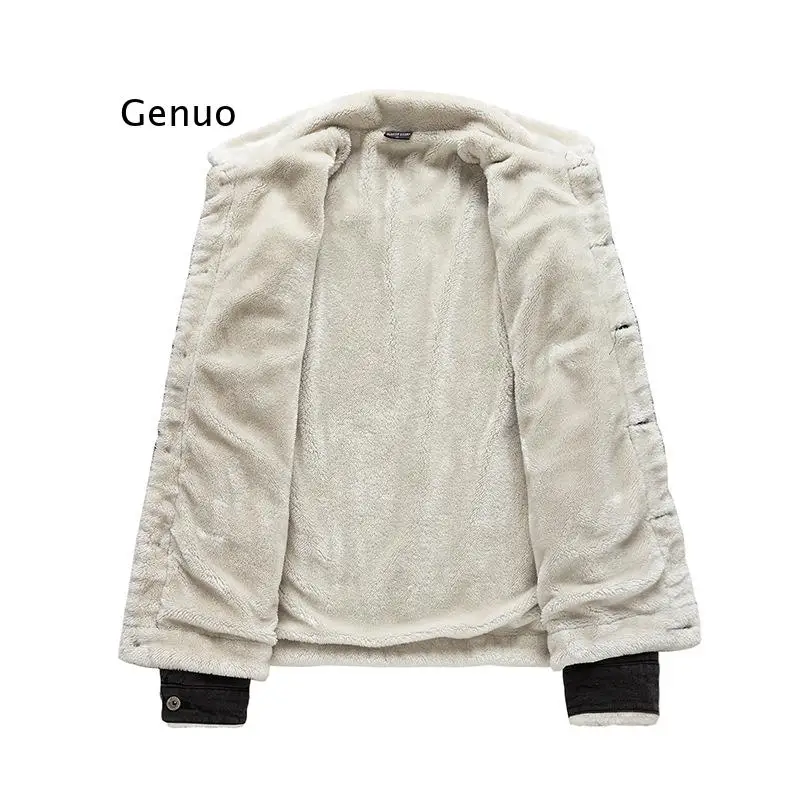 Мужская куртка и пальто трендовая Теплая Флисовая Толстая джинсовая зима 2021