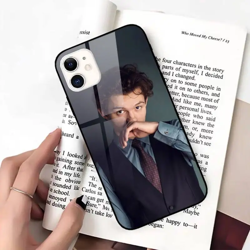 

TOPLBPCS Tom Holland Soft Tempered glass phone case Capa for iPhone 8 7 6 6S Plus X XR 11 pro XS MAX fundas