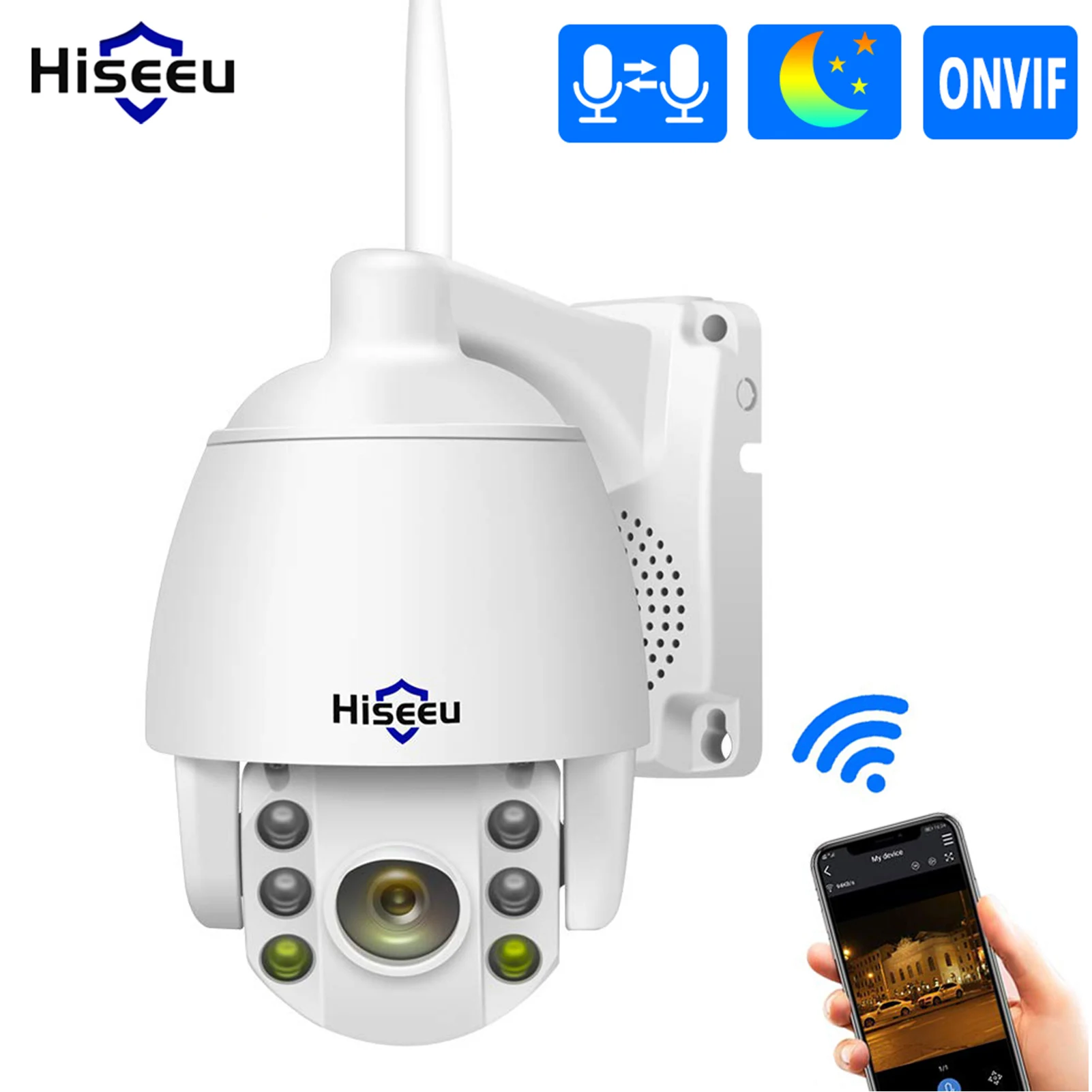 

Hiseeu 1080P PTZ Wireless Security Camera PTZ(5X Digital) Surveillance IP Camera with Motion Detection,Clear Night Vision