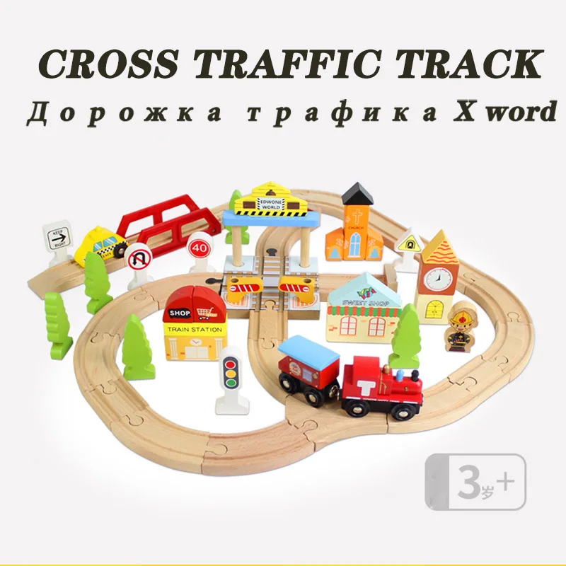 И друзья Электрический деревянный T-homas Track Белый 3 электрический автомобиль набор Электрический магнитный поезд совместимый с Thoman track Brio track