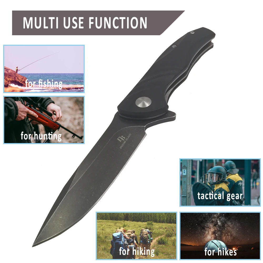 7.9&quot Knives 60-61HRC Fold Folding Knife D2 Blade G10 Handle Ball Bearing Camping Outdoor Survival Knifes | Инструменты