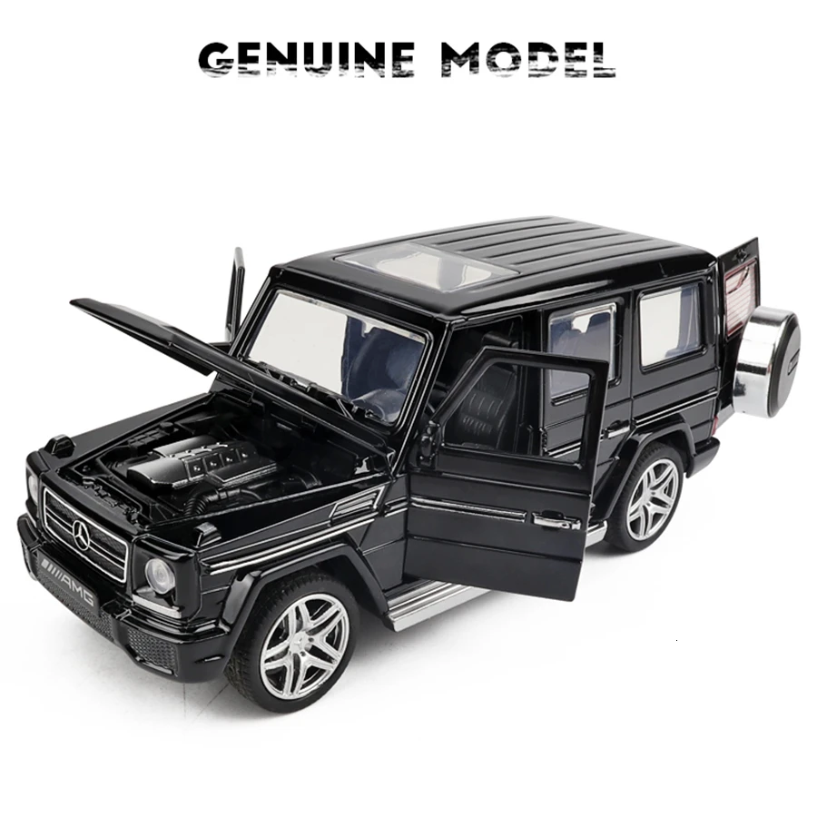 1/32 16 см плавление моделирование Mercedes G 65 AMG звук и свет задний черный сплав игрушка