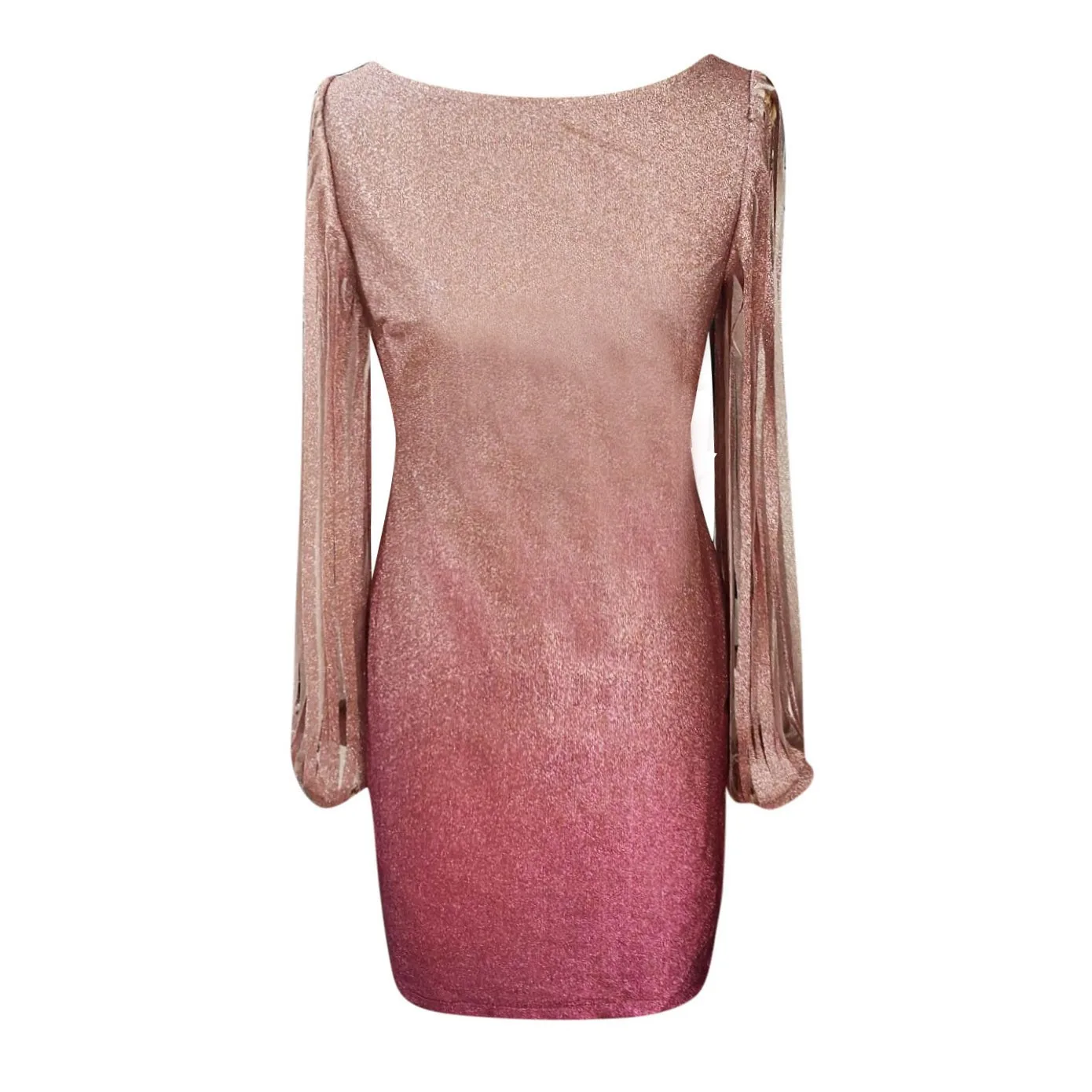 Сексуальные розовые блестящие платья с градиентом для женщин 2020 облегающее мини