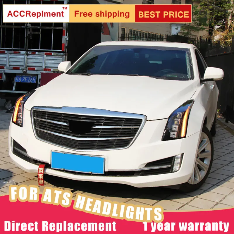 2 шт. светодиодный ные фары для Cadillac ATS 2014-2018 Автомобильные ангельские глазки