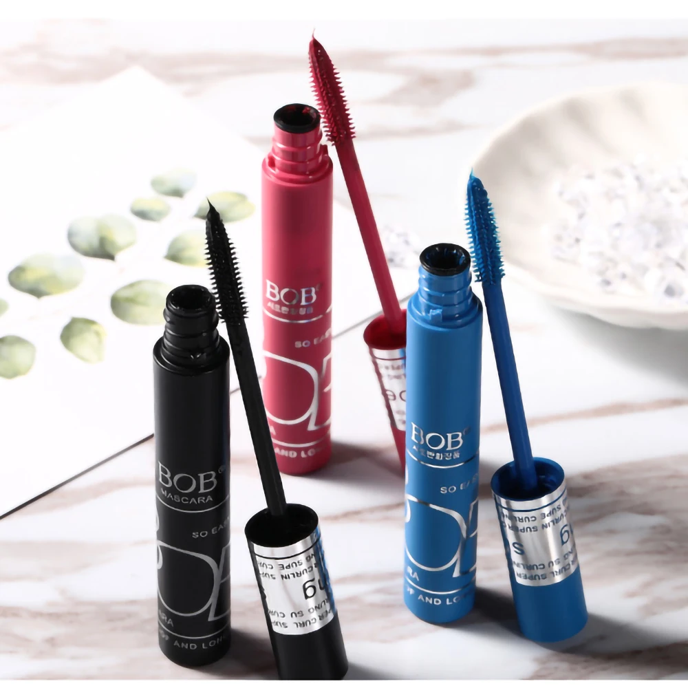Цветная тушь для ресниц BOB красного синего и черного цвета прочная водостойкая
