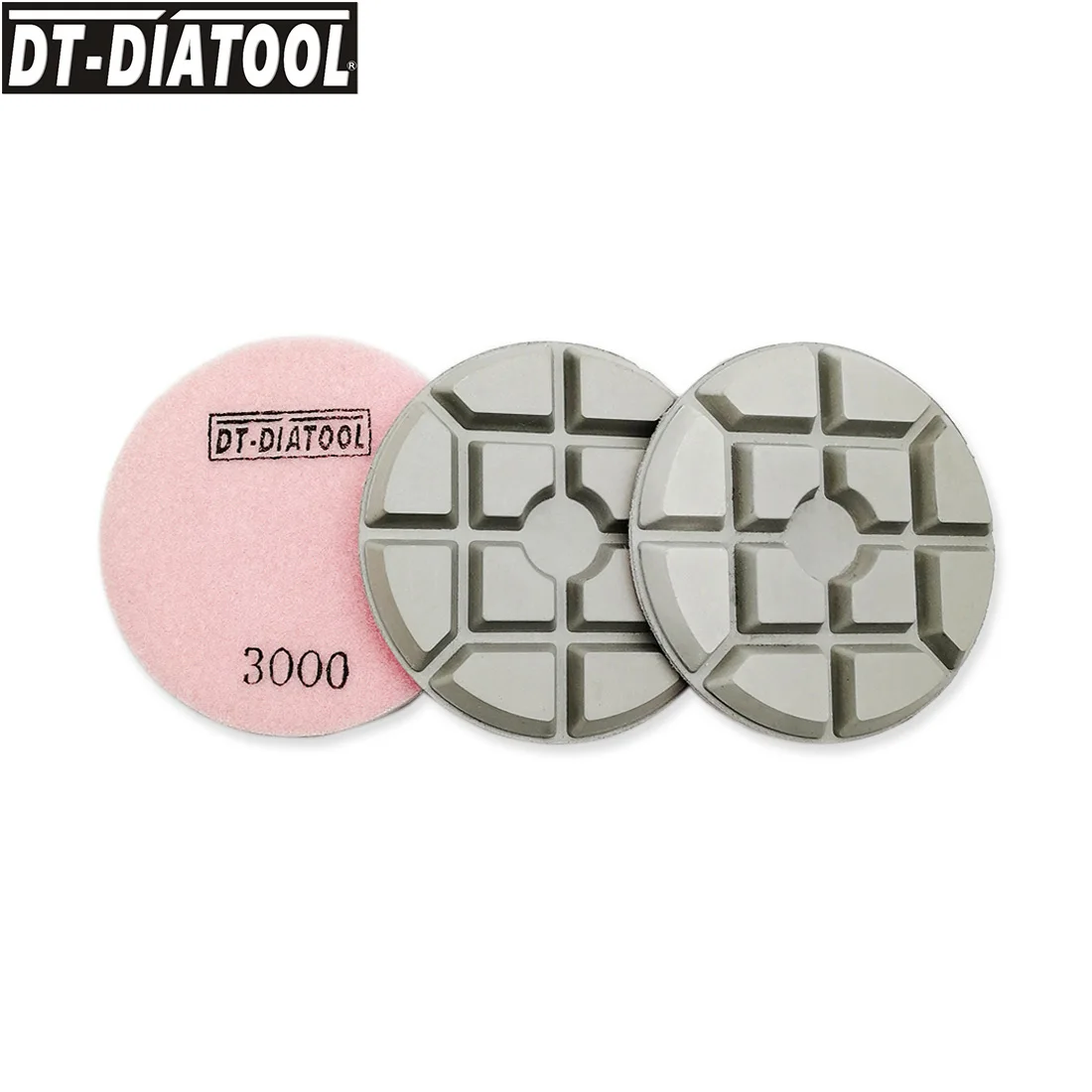 

DT-DIATOOL 3pcs Dia 100mm/4" Diamond Concrete Polishing Pads Grit#3000 Resin Bond Sanding Discs Repairing For concrete Floor