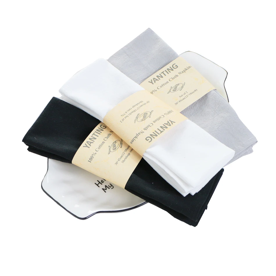 Набор из 2 салфеток 100% хлопчатобумажной ткани для обеденного стола мягкие