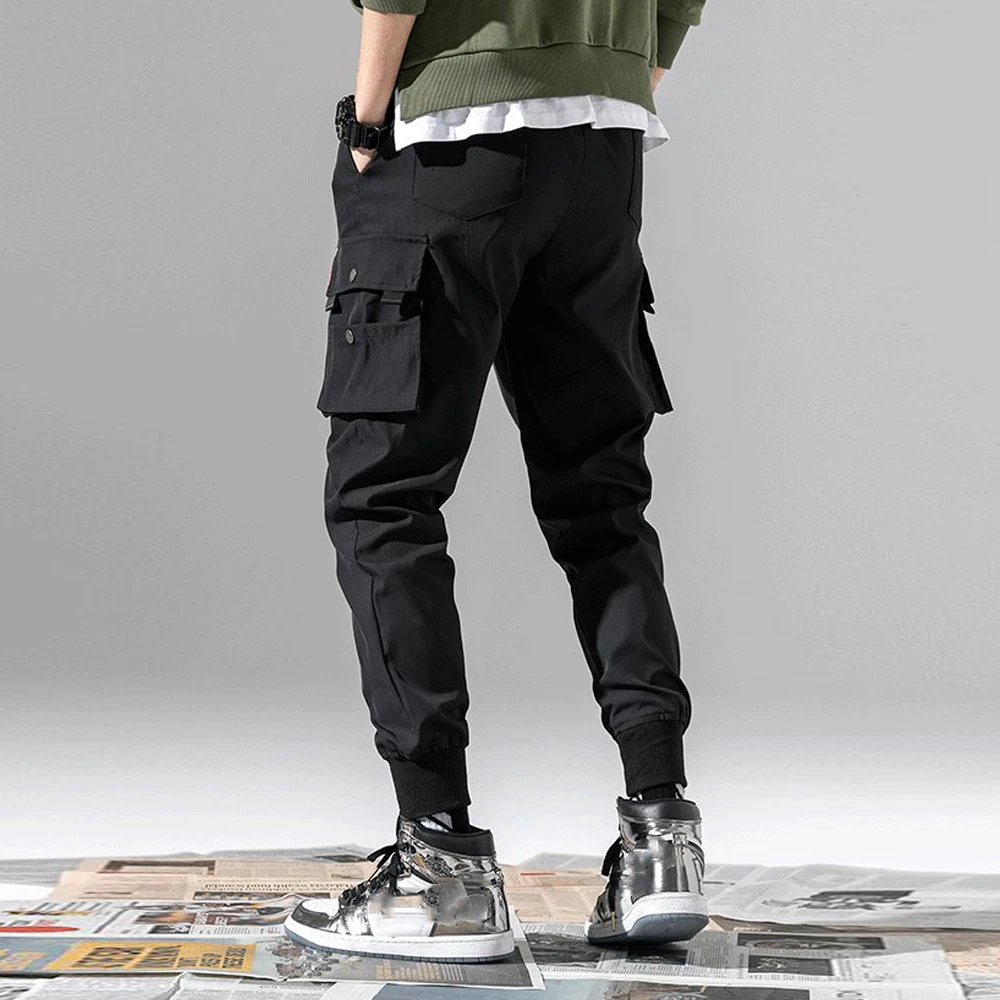 Men Casual Joggers Cargo Trousers Tactical Pants Men Solid Multi-pocket Sportswear Hip Hop 2022 Summer  Men's Clothing