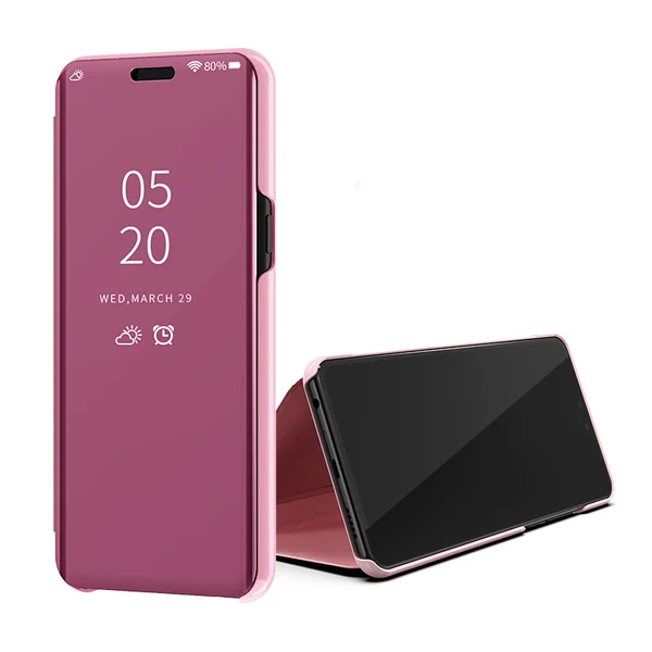 Rose Gold Умный зеркальный флип-чехол для huawei Honor 20 10 Lite Pro 9X8X9 8 8A 8C 8S Play View 10 20 V10 V20 чехол для телефона Coque - Цвет: Rose Gold