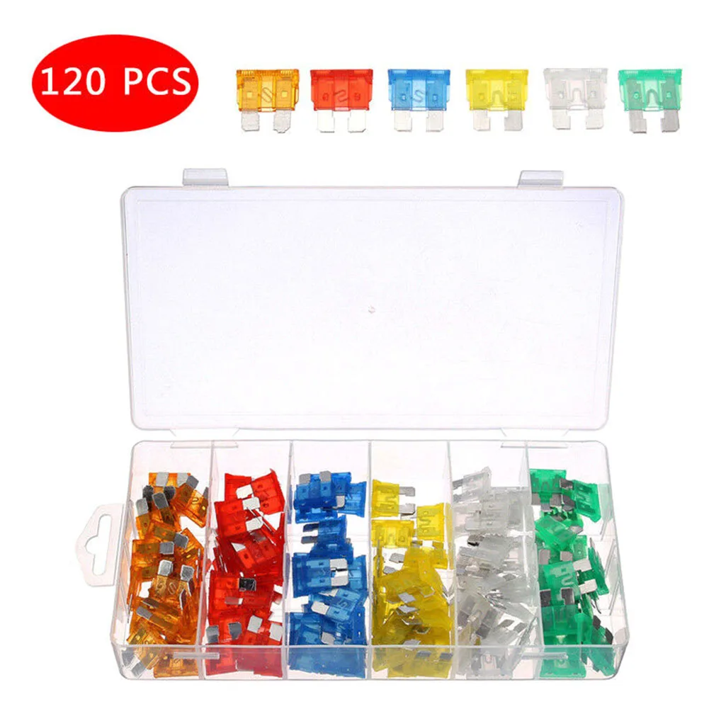 120 шт. автомобильный предохранитель в коробке ассортимент вставных
