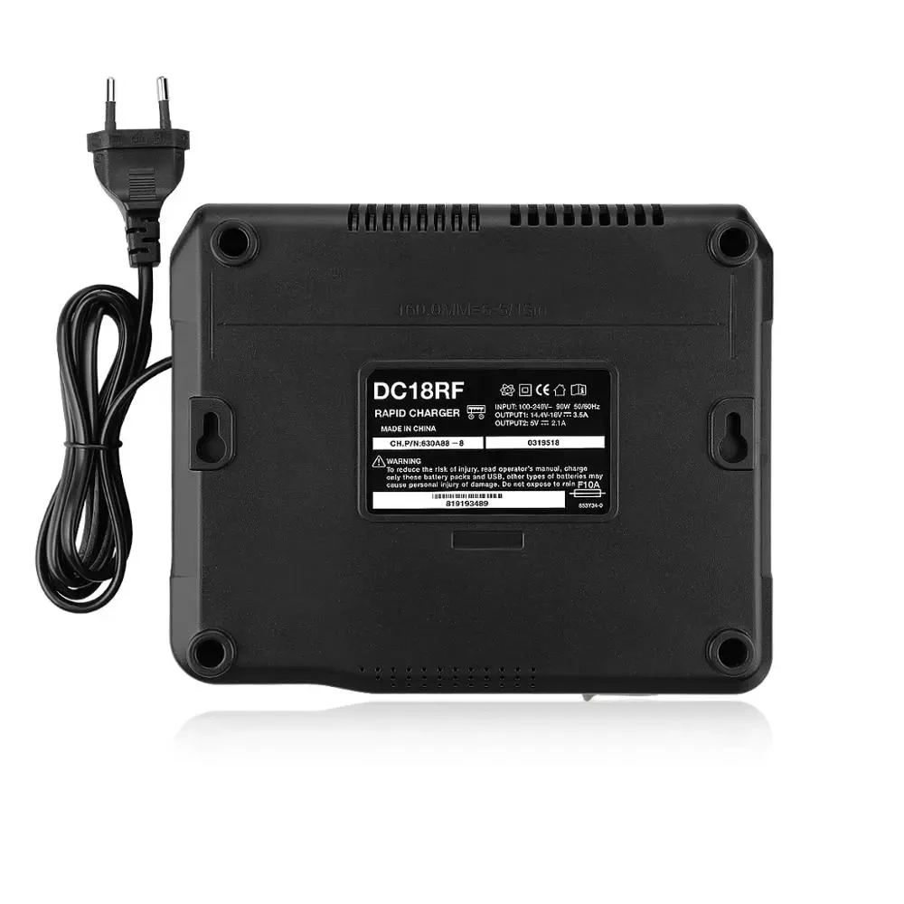 

Power Tool Battery LCD Charger for Makita DC18RF Li-Ion Battery Rapid 3.5A Charger BL1430 BL1815 BL1830 BL1860 with USB port