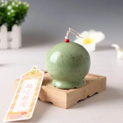 spots green 1 Ручной работы керамические колокольчики китайский стиль Цзиндэчжэнь синий и белый фарфор колокольчики - Цвет: spots green 1
