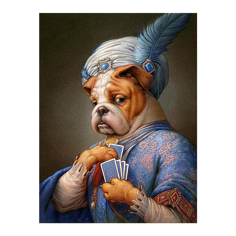 Голова животного собаки искусственная кожа полная дрель мозаика для творчества