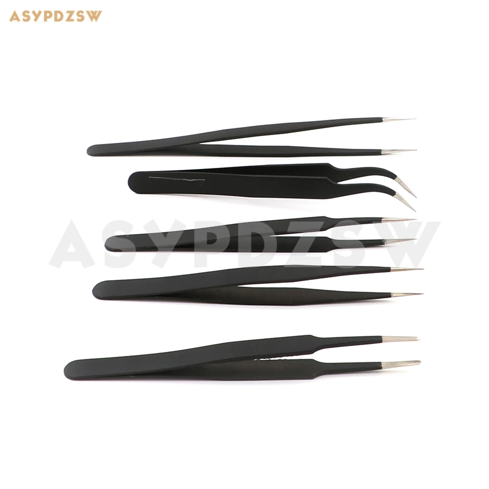 5 шт. антистатические наконечники пинцета/плоская