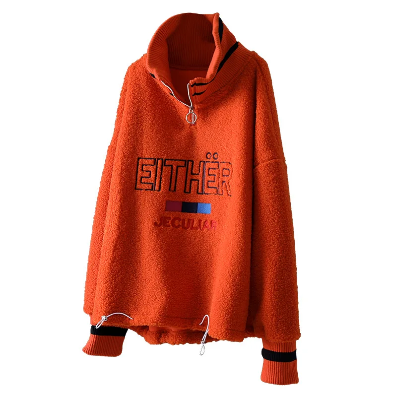 Werainyee осень зима толстовки женские Водолазка свободные пуловеры Топы 2019 новые