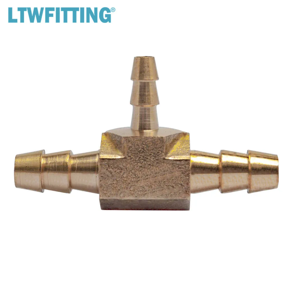 Латунный штуцер LTWFITTING тройник с зазубринами 1/4 дюйма x 1/8 шланг для топливной
