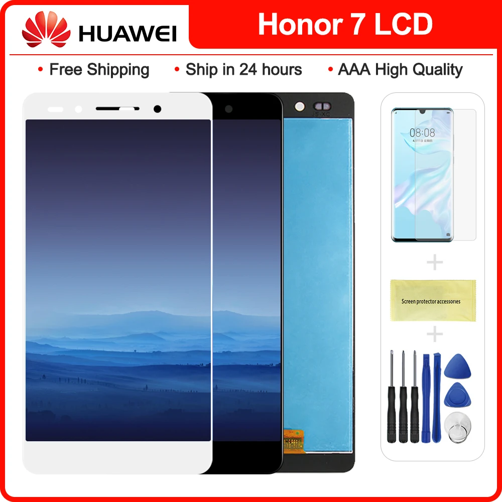 ЖК дисплей 5 2 дюйма для HUAWEI Honor 7 с сенсорным экраном и дигитайзером рамкой Huawei в