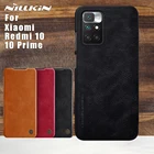 Чехол Nillkin Qin для Xiaomi Redmi 10, задняя крышка, чехол Nilkin из искусственной кожи 360, чехлы для Xiaomi Redmi 10 Prime