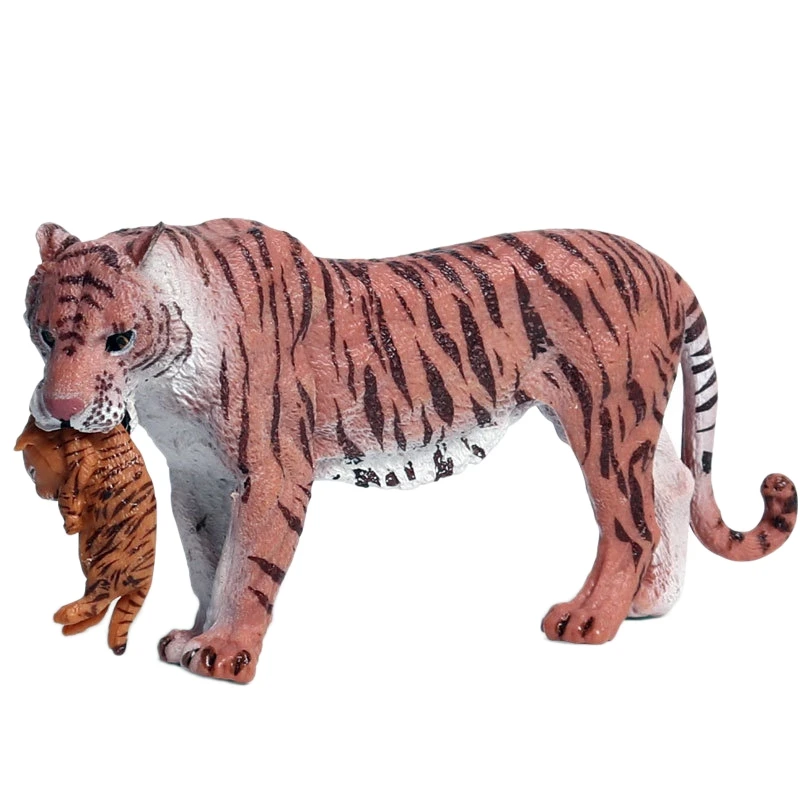 

Имитация статических твердых пластиковых диких животных модель Красный Большой тигр куб Тигры набор когнитивных игрушек