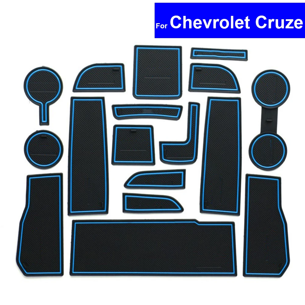 17 шт. Нескользящие Коврики для дверных ворот автомобиля коврики Chevrolet Cruze 2017
