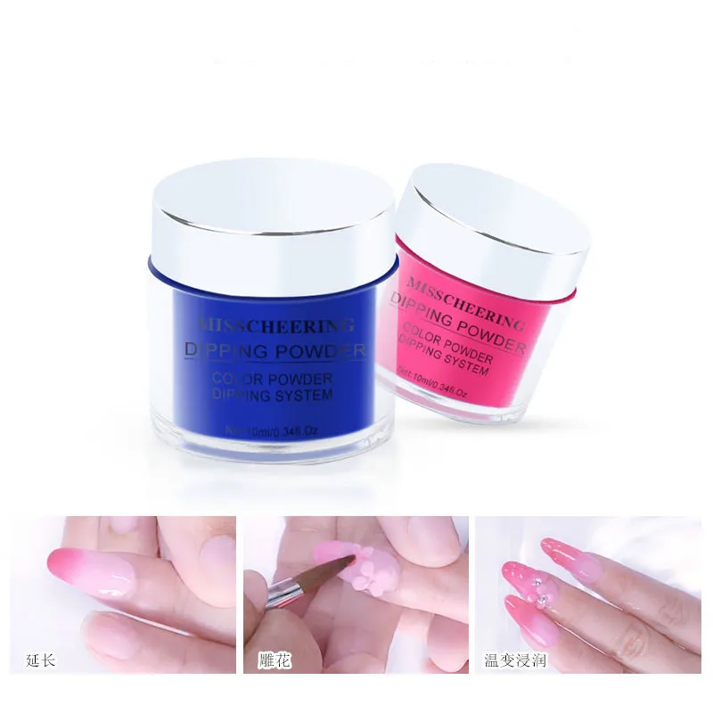 Изменение температуры Dip порошок показывающий магический эффект цвета без лампы