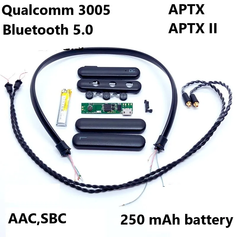 Чип QCC3005 Aptx Bluetooth гарнитура в сборе материал улучшенный линейный рукав