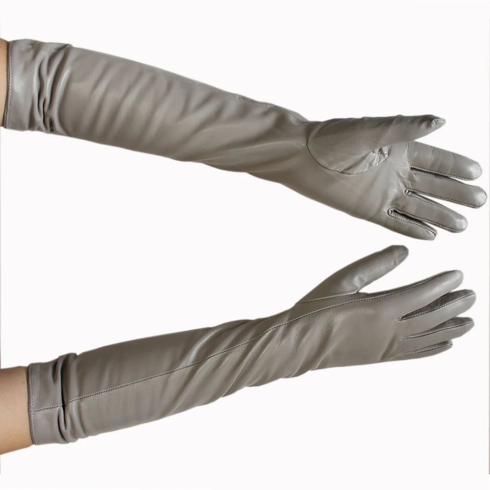 Bickmods Женские Новые Длинные цветные кожаные перчатки Модные прямые стильные