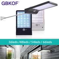 gbkof 36leds pir motion sensor solar street light 3 modes outdoor light wall lamp waterproof energy saving yard path home garden