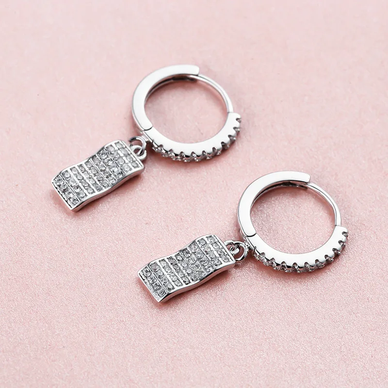 

Diamonds S925 Sterling Silver Earring Women Trendy Anniversary Fine Jewelry Engagement 925 Silver Earrings Christmas Gift Luxury