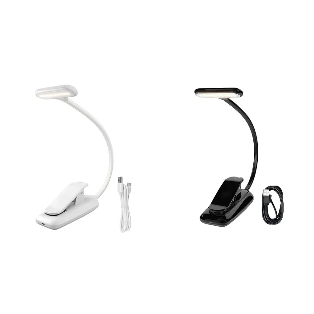 

Rechargeable LED USB Book Light Reading Light Flexible Book Lamp Dimmer Clip Table Desk Lamp Portable Clip Light