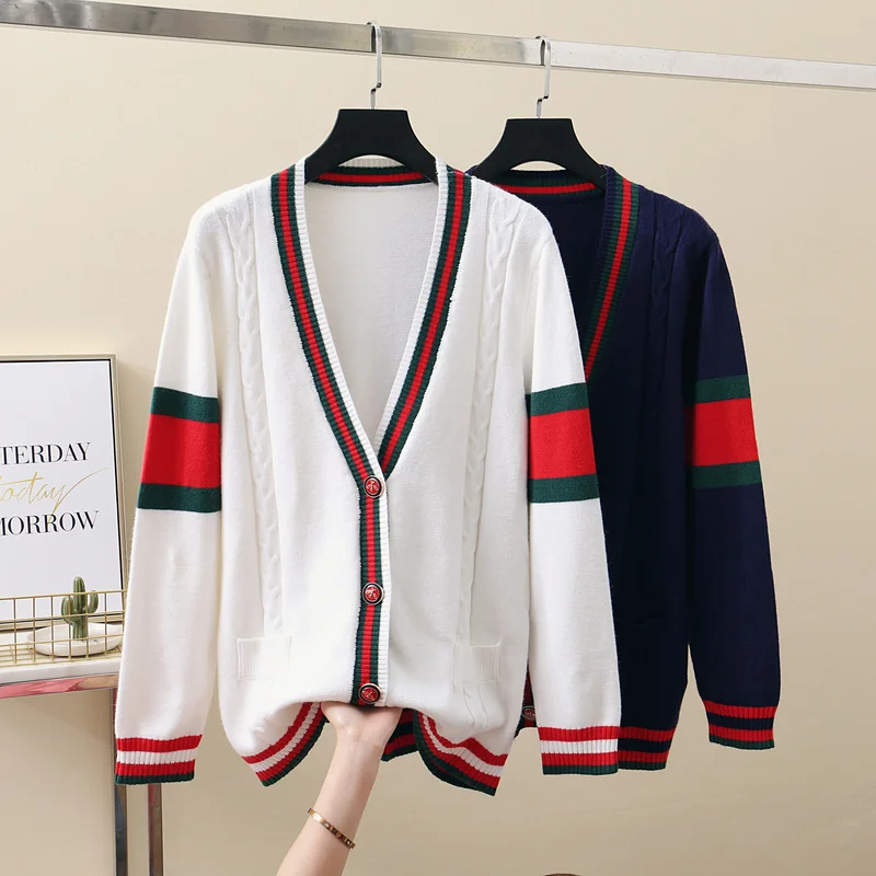 

Namou Drane All-match Twist Sweater Cardigan Jacket Women Loose Lazy Autumn and Winter Korean Style Retro 2021 New Sweater
