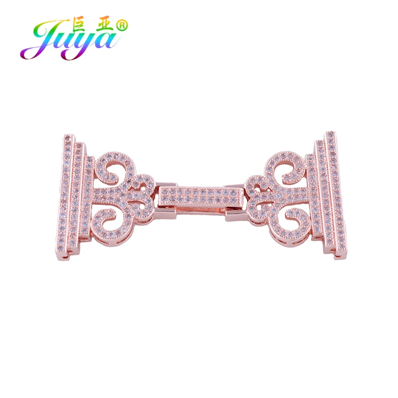 Rose Gold Juya DIY барокко Жемчуг Ювелирные Изделия застежки Застежка ручной работы крюк застежки для женщин роскошное, с натуральным камнем жемчужные для изготовления украшений - Цвет: Rose Gold