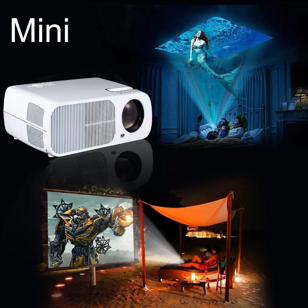 Проектор Full HD 2600 люмен 800x480 точек/дюйм HDMI светодиодный проектор для 1080P видео