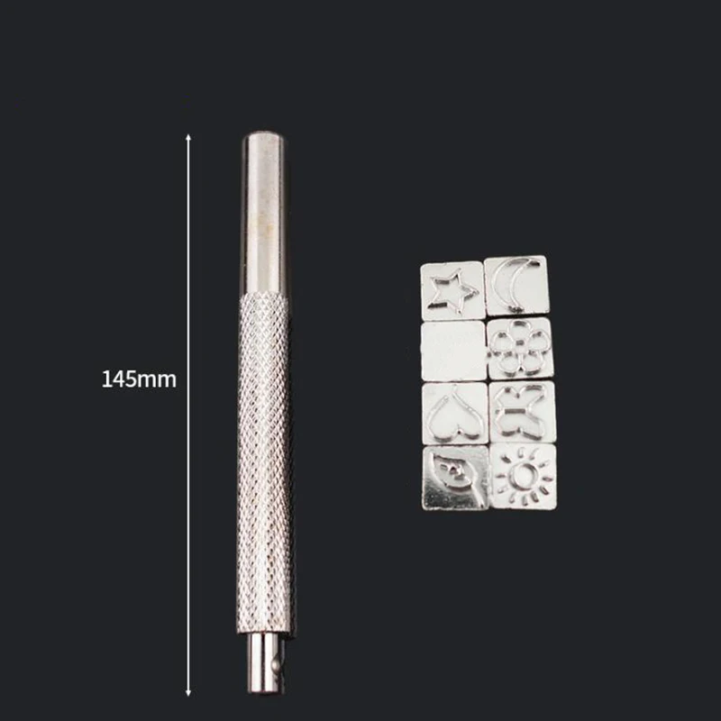

8pcs/set Metal Leather Carving Printing Tool DIY Manual Leather Craft Stamps Art Pattern Leather Stamping Printing Tools